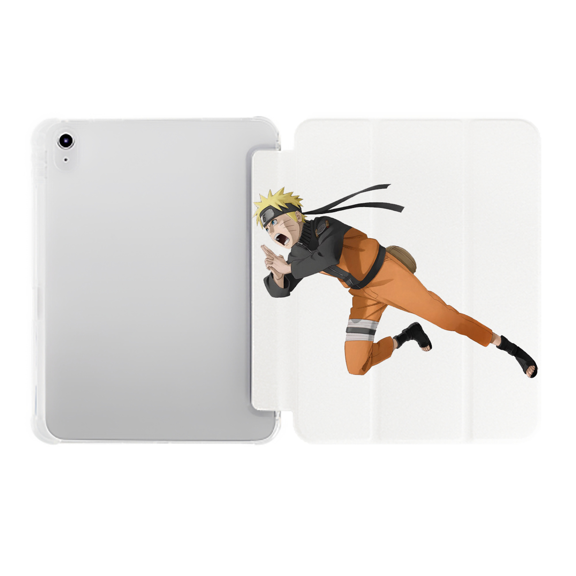 （画像用） NARUTO -ナルト- うずまき ナルト Uzumaki Naruto IPad ケース ペン収納付き 三つ折りスタンド PUレザー×シリコン 対応機種9.5/10.5/10.9インチ